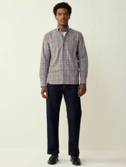 Best Next Grey/ Multi Colour Gingham Regular Fit Easy Iron Button Down Oxford Shirt