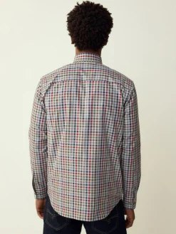 Best Next Grey/ Multi Colour Gingham Regular Fit Easy Iron Button Down Oxford Shirt