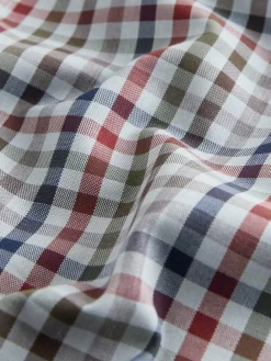 Best Next Grey/ Multi Colour Gingham Regular Fit Easy Iron Button Down Oxford Shirt