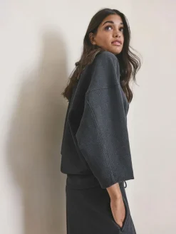 Next Grey N.Premium Brushed Wide Sweatshirt^Women Hoodies & Sweatshirts