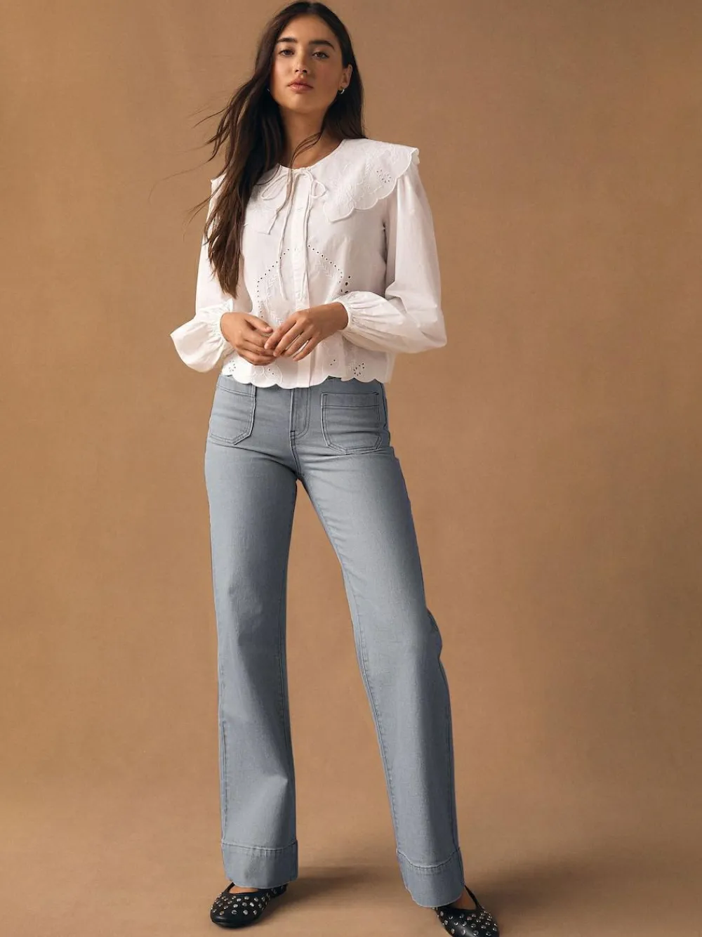 Next Patch Pocket Wide Leg Jeans^Women Jeans|Jeans