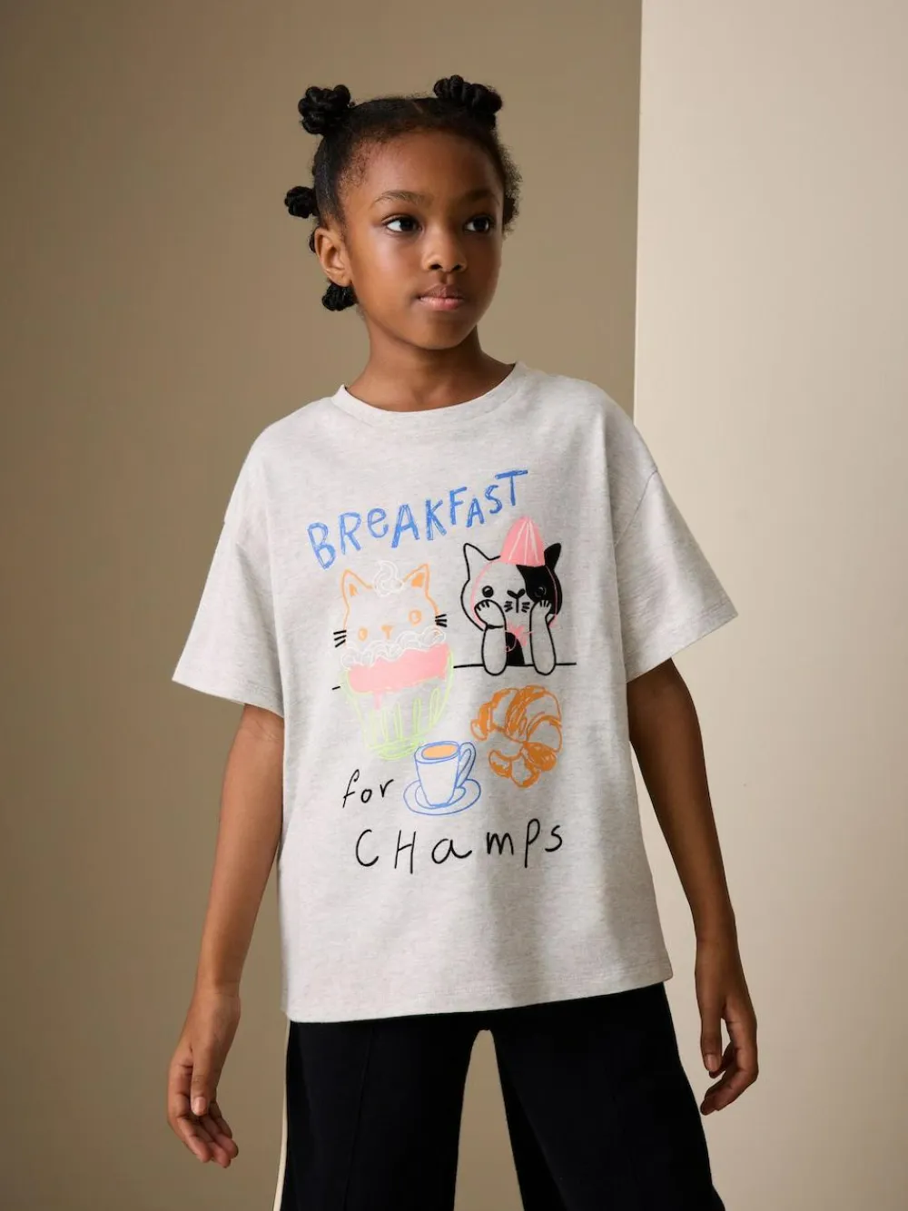 Discount Next Grey Pets Oversized Graphic Print T-Shirt (3-16yrs)