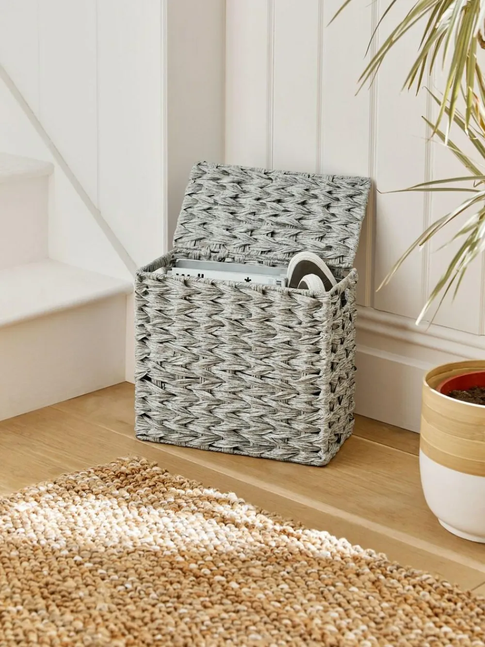 Next Plastic Wicker Storage Basket^ Storage & Organisation