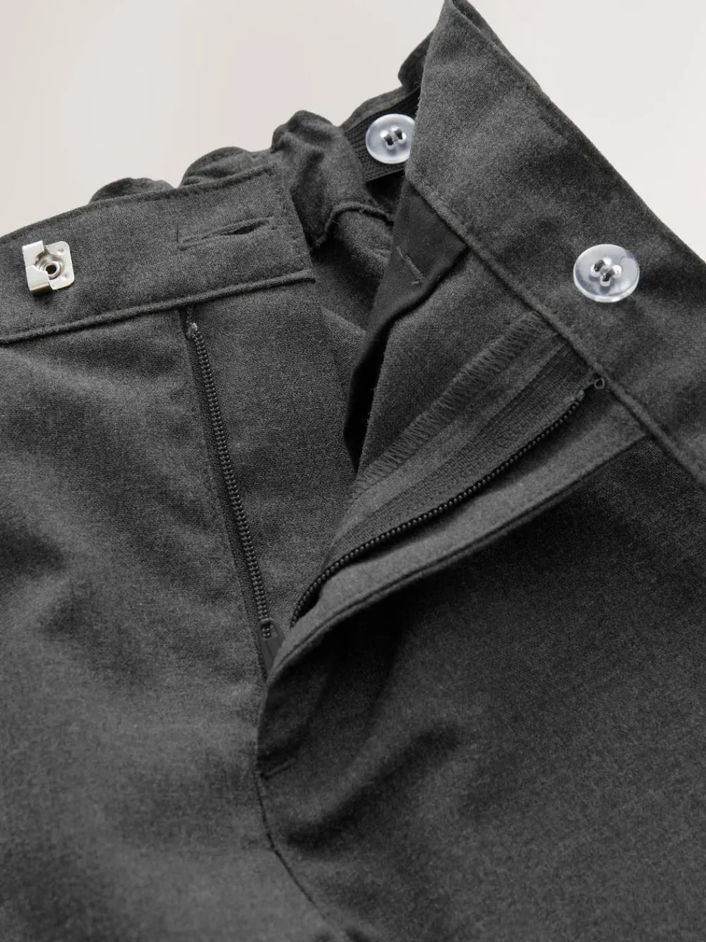 Outlet Next Plus Waist School Formal Stretch Skinny Trousers (3-17yrs) Grey