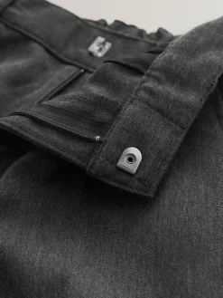 Next Plus Waist School Pleat Front Trousers (3-17yrs) Grey