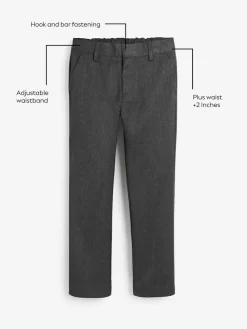 Next Plus Waist Straight Leg School Trousers (3-17yrs)^BOY Joggers|Tznius Pants