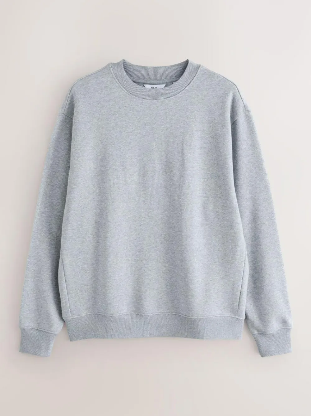 Next Grey Regular Fit Heavyweight Cotton Rich Crew Neck Sweatshirt^ Nightwear|Sweatshirts & Hoodies