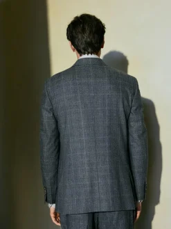 Clearance Next Grey Regular Fit Signature Reda Italian Wool Fabric Check Suit Jacket