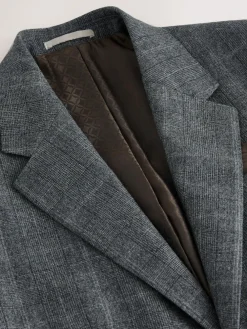 Clearance Next Grey Regular Fit Signature Reda Italian Wool Fabric Check Suit Jacket