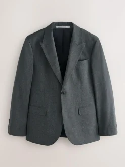 Next Grey Regular Fit Texture Motionflex Stretch Suit Jacket^ Grey Suits