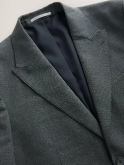 Next Grey Regular Fit Texture Motionflex Stretch Suit Jacket^ Grey Suits