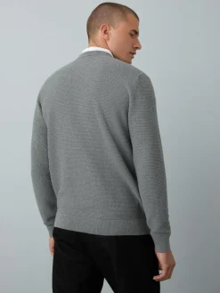 Next Regular Fit Textured Oxford Mock Shirt Jumper^ Knitwear|Knitwear