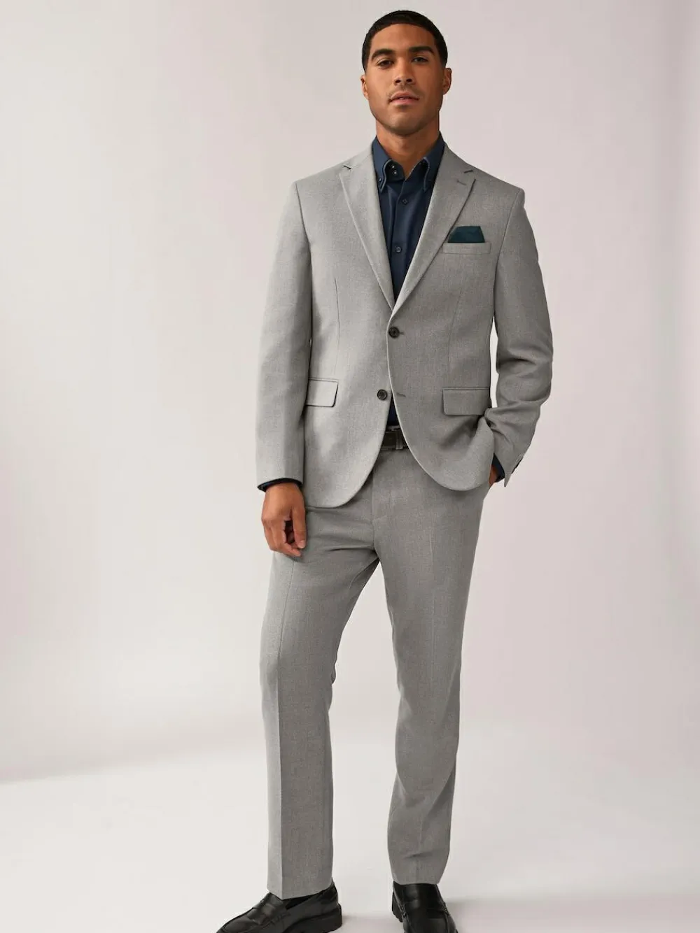 Next Grey Regular Fit Textured Suit Jacket^ Grey Suits|Blazers & Formal Jackets