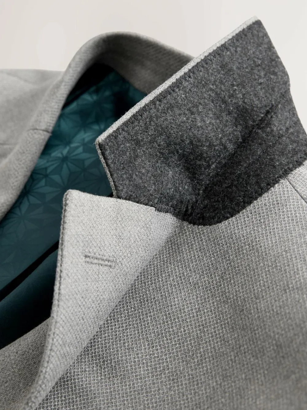 Next Grey Regular Fit Textured Suit Jacket^ Grey Suits|Blazers & Formal Jackets