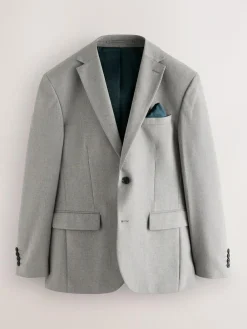 Next Grey Regular Fit Textured Suit Jacket^ Grey Suits|Blazers & Formal Jackets