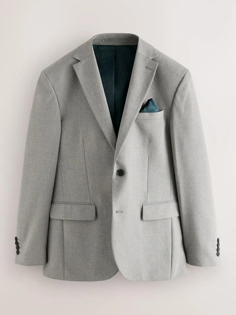 Next Grey Regular Fit Textured Suit Jacket^ Grey Suits|Blazers & Formal Jackets