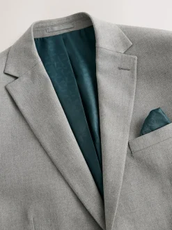 Next Grey Regular Fit Textured Suit Jacket^ Grey Suits|Blazers & Formal Jackets