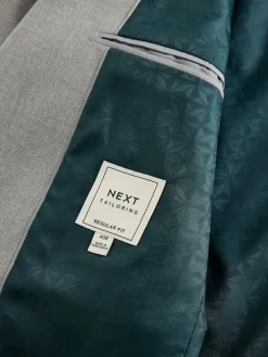 Next Grey Regular Fit Textured Suit Jacket^ Grey Suits|Blazers & Formal Jackets