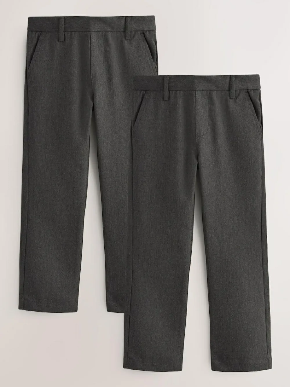 Next Regular Leg Pull On Waist School Trousers 2 Pack (3-17yrs)^BOY Pants & Chinos|Tznius Pants