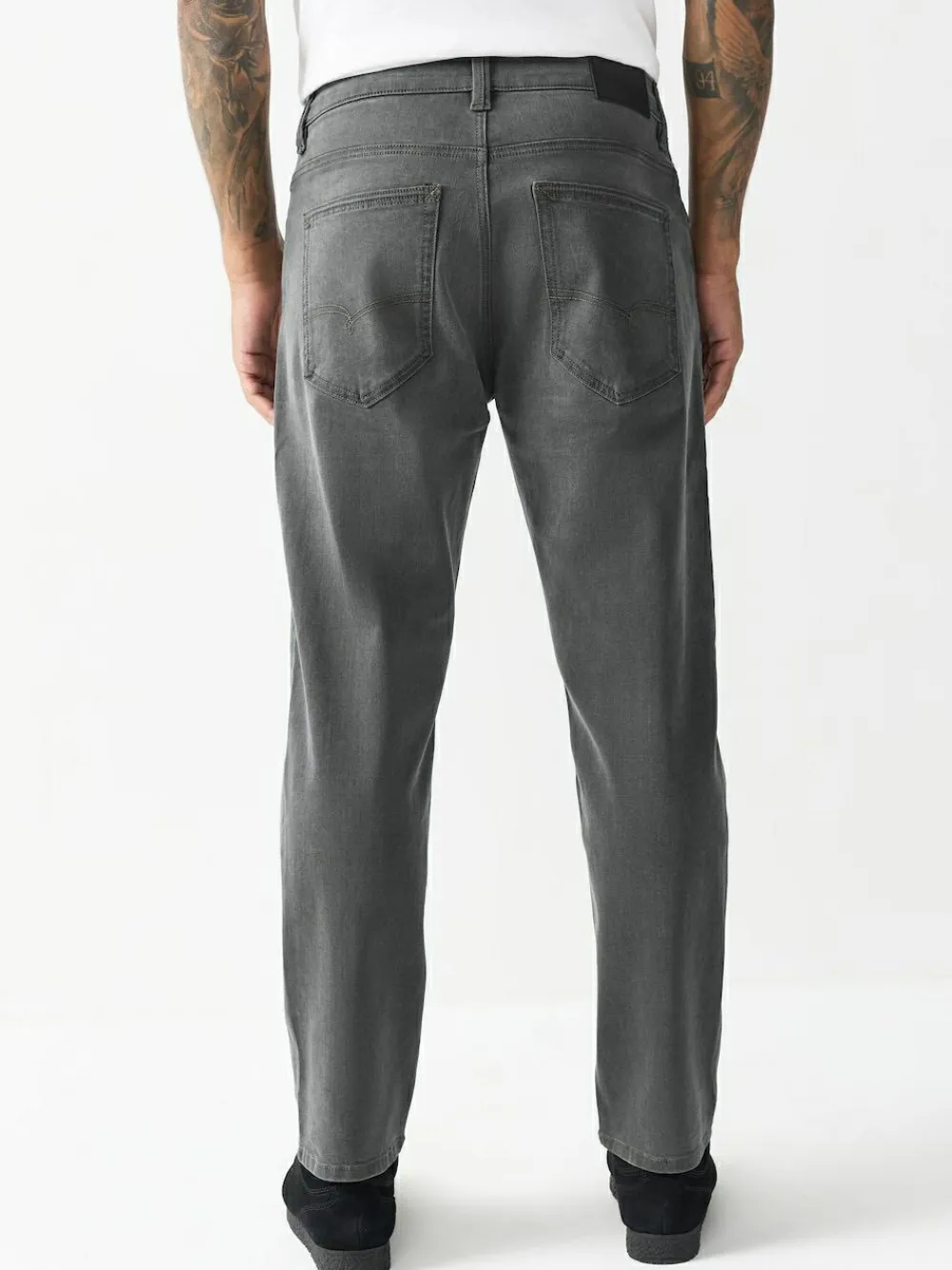 Next Grey Regular Tapered Fit Motionflex Jeans