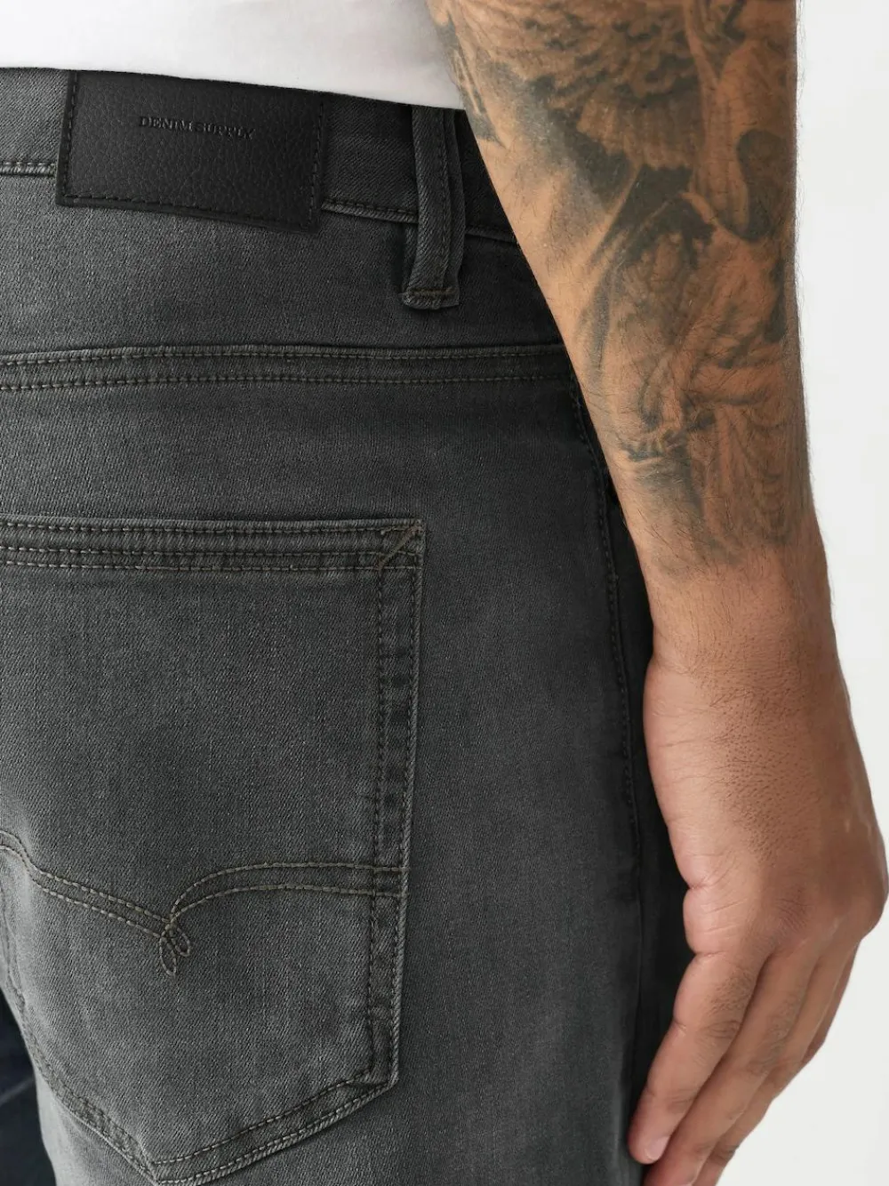 Next Grey Regular Tapered Fit Motionflex Jeans