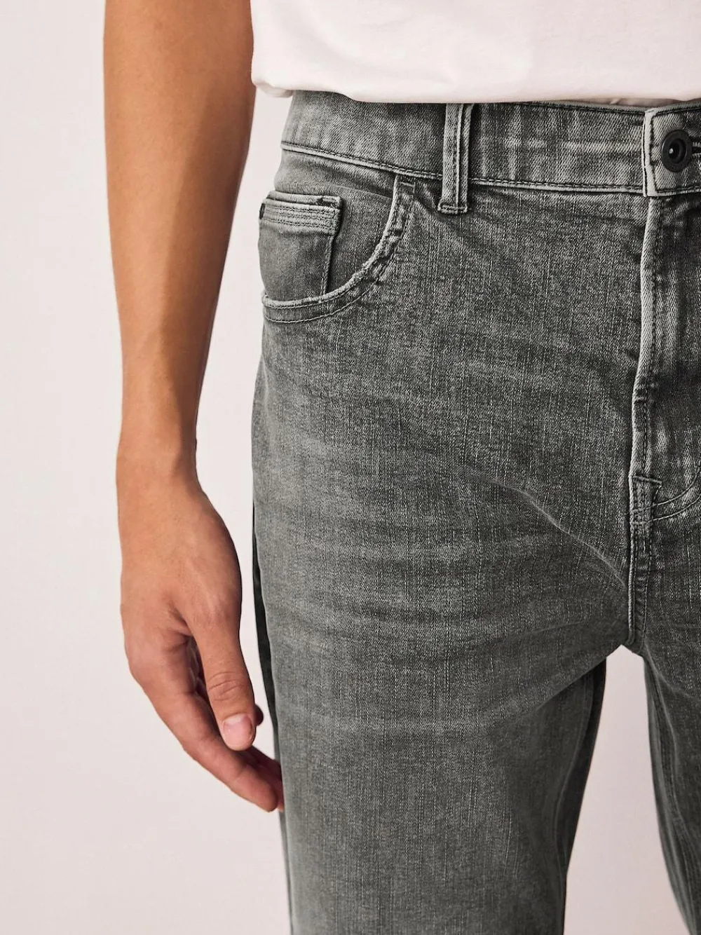 Next Regular Tapered Fit Authentic Stretch Denim Jeans^ Jeans|Jeans