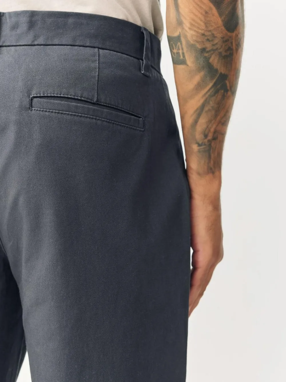 Best Next Grey Relaxed Fit Stretch Chinos Trousers