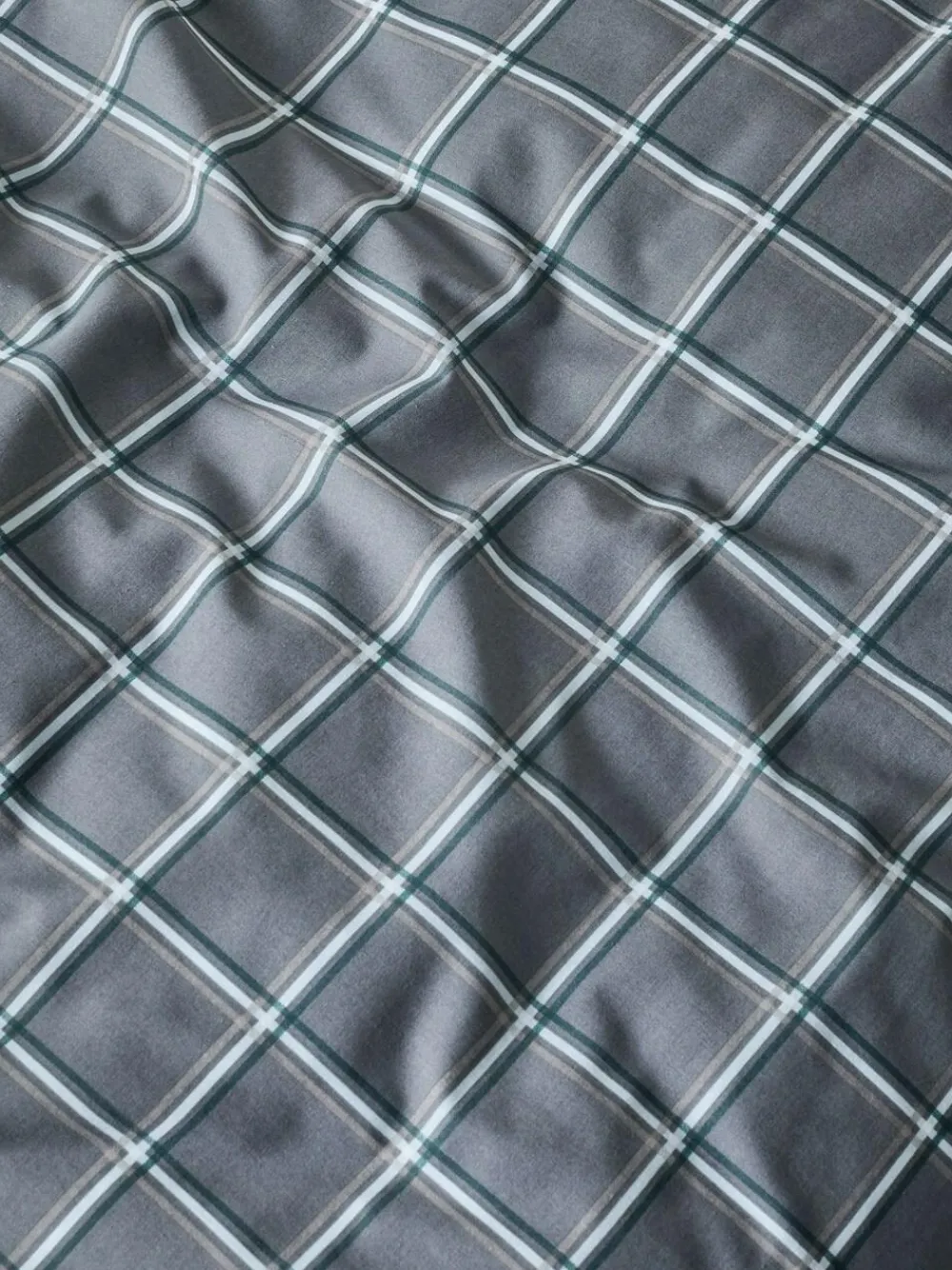 Next Grey Reversible Check Duvet Cover and Pillowcase Set^ Bedsets & Duvet Covers