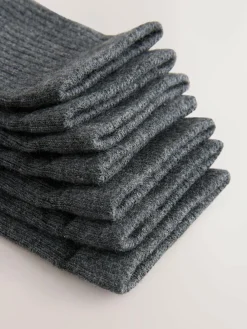 Next Ribbed Cotton Rich Socks 7 Pack^BOY Socks