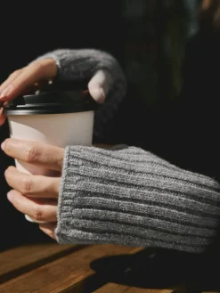 New Next Ribbed Handwarmer Gloves 1 Pack Grey