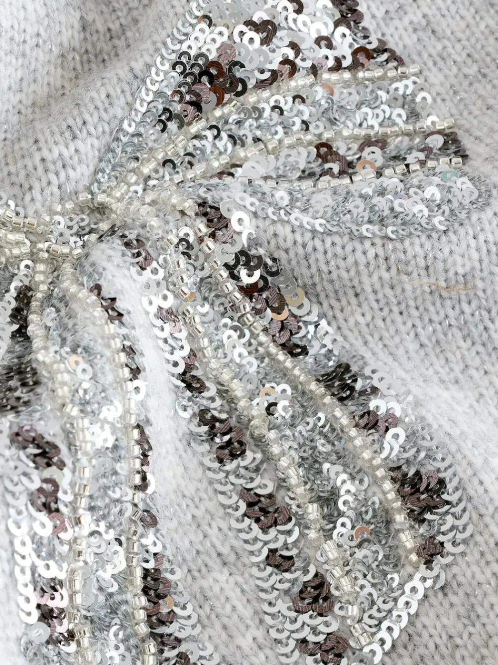 Next Grey Sequin Bow Jumper (3-16yrs)^ Knitwear & Sweaters|Knitwear