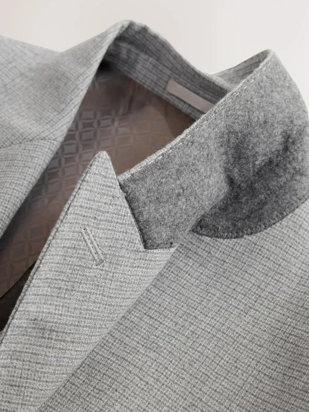 Outlet Next Grey Signature Cerruti Wool Puppytooth Double Breasted Suit Jacket