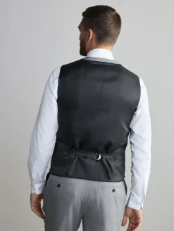 Online Next Grey Signature Nova Fides Wool Waistcoat