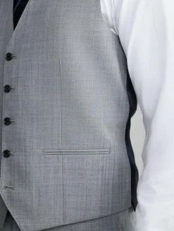 Online Next Grey Signature Nova Fides Wool Waistcoat