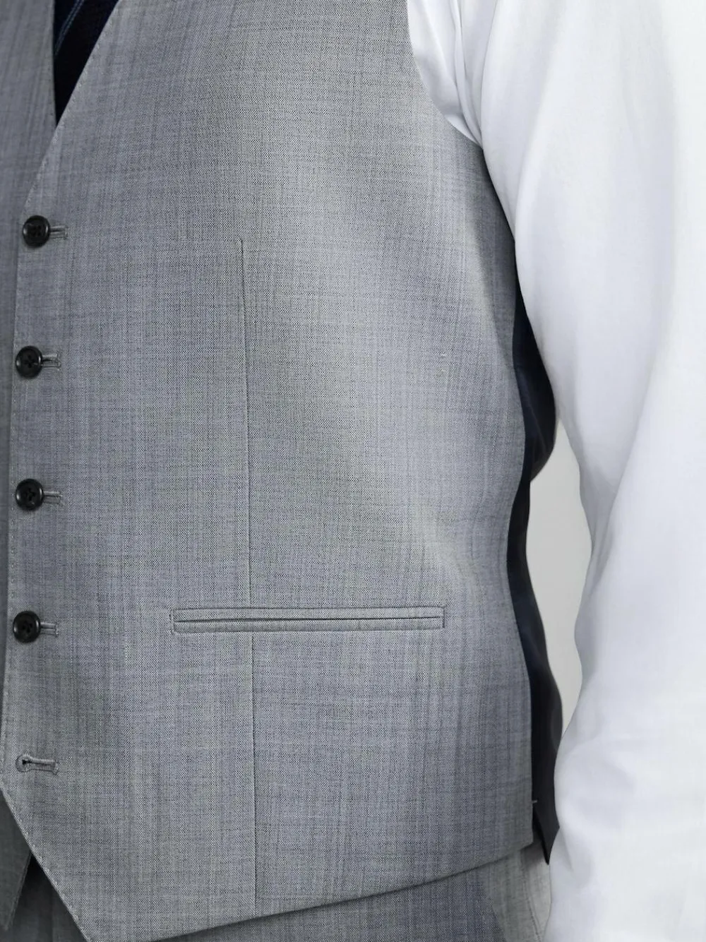 Online Next Grey Signature Nova Fides Wool Waistcoat