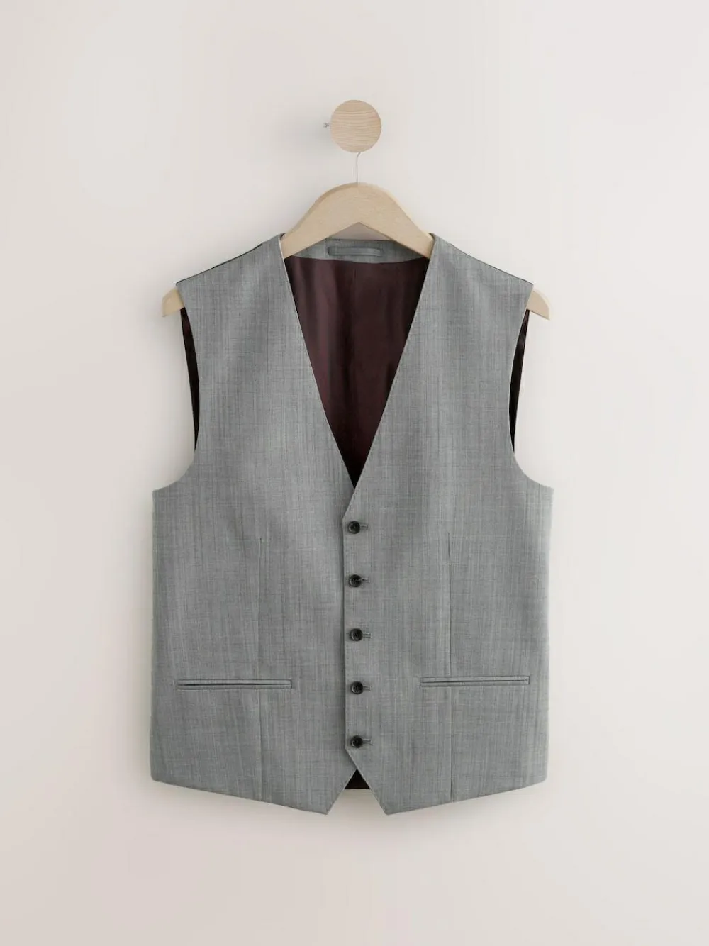 Online Next Grey Signature Nova Fides Wool Waistcoat