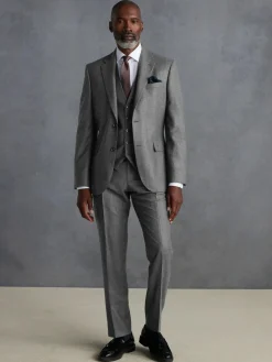 Next Signature Zignone Italian Wool Cashmere Blend Flannel Suit Waistcoat^ Vests