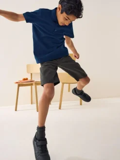 Online Next Single Flat Front School Shorts (3-14yrs) Grey