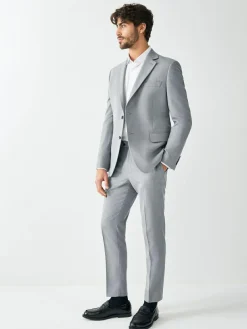 Next Skinny Fit Textured Suit Jacket^ Blazers & Formal Jackets|Grey Suits