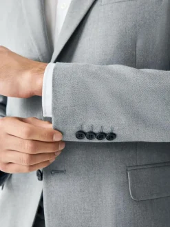 Next Skinny Fit Textured Suit Jacket^ Blazers & Formal Jackets|Grey Suits