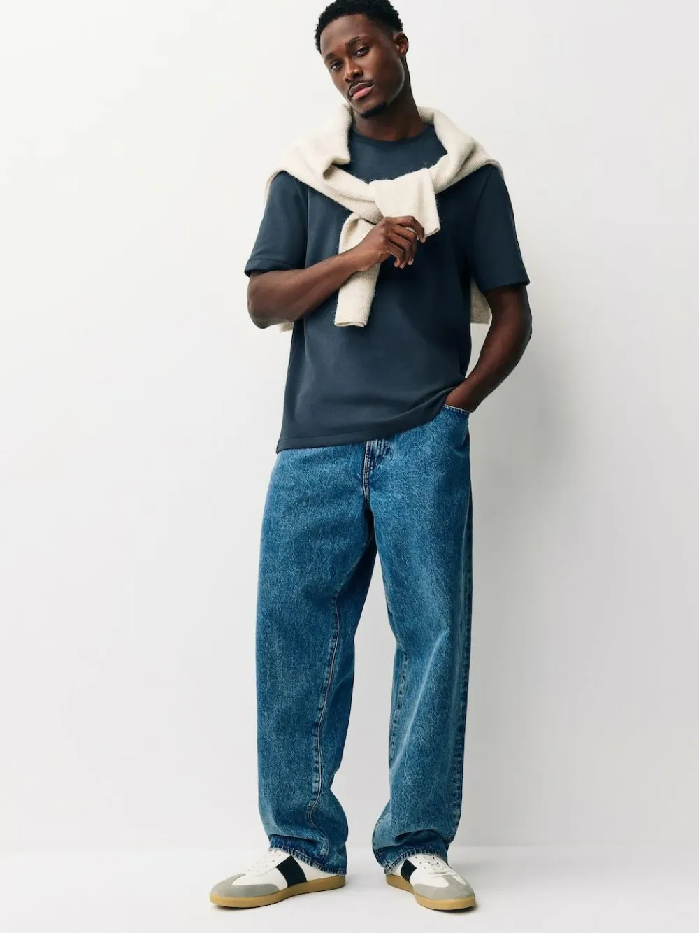 Discount Next Grey Slate Regular Fit Smart Soft Touch Heavyweight T-Shirt