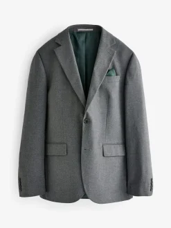 Best Next Slim Fit Flannel Suit Jacket Grey