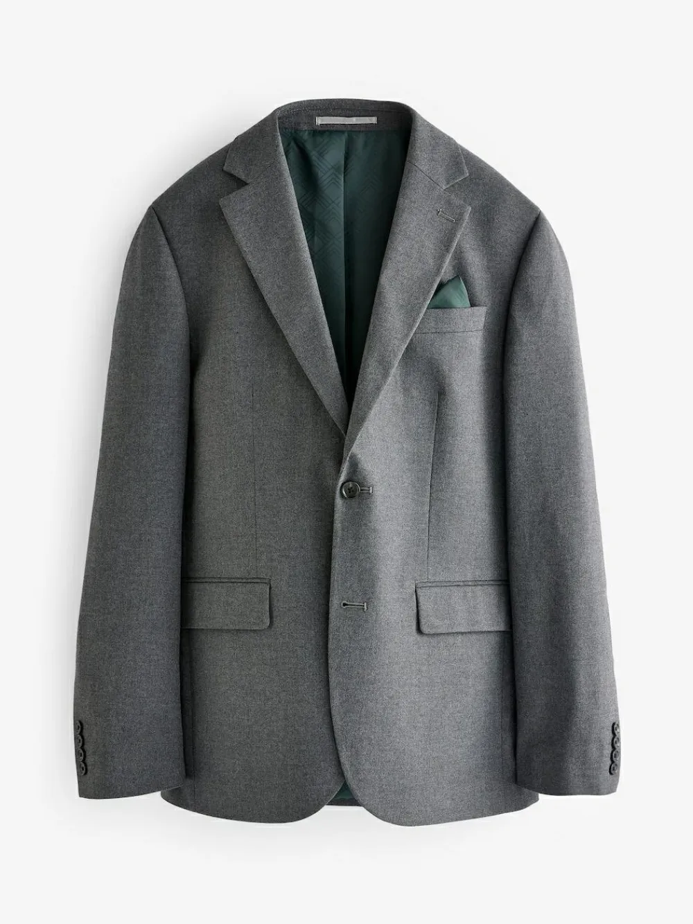 Best Next Slim Fit Flannel Suit Jacket Grey