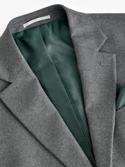 Best Next Slim Fit Flannel Suit Jacket Grey