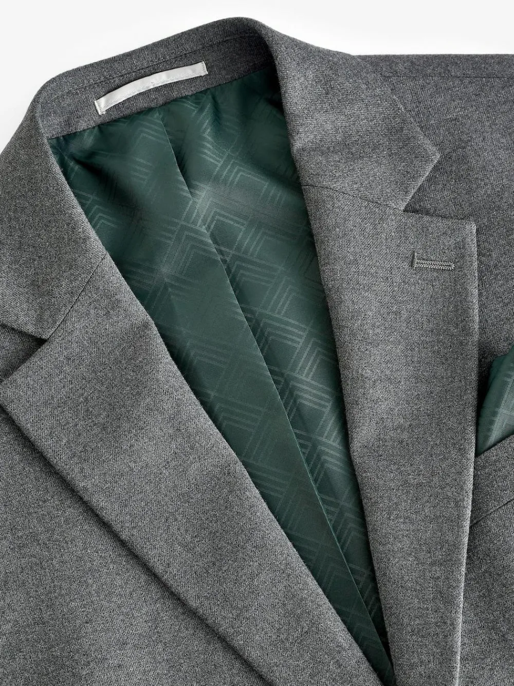 Best Next Slim Fit Flannel Suit Jacket Grey