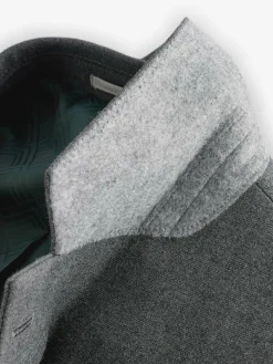 Best Next Slim Fit Flannel Suit Jacket Grey