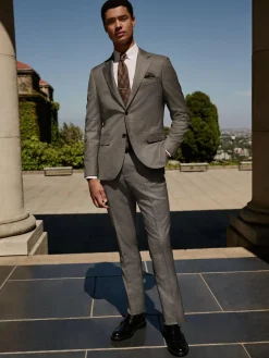 Next Slim Fit Signature Cerutti 100% Italian Wool Suit Jacket^ Grey Suits