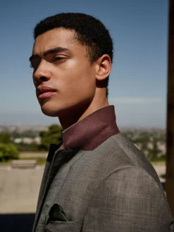 Next Slim Fit Signature Cerutti 100% Italian Wool Suit Jacket^ Grey Suits