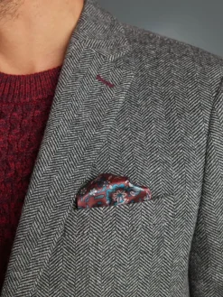 Next Slim Fit Signature Wool Blend Herringbone Nova Fides Blazer^ Blazers & Formal Jackets