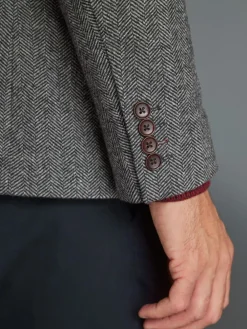 Next Slim Fit Signature Wool Blend Herringbone Nova Fides Blazer^ Blazers & Formal Jackets